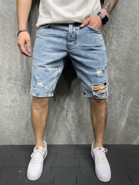 PANTALONI SCURTI RUPTI BLUEWHITE PSAS57(6229-1)