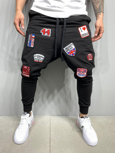 PANTALONI SEMI-TUR STICKERS BLACK COD : BGAS484