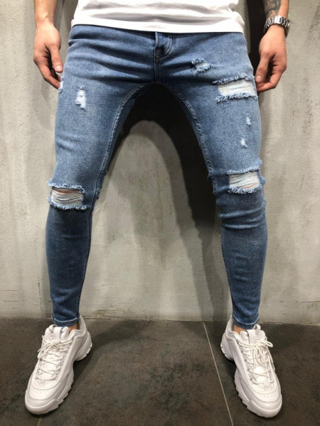 BLUGI RUPTI SKINNY FIT BLUE COD : BGAS235