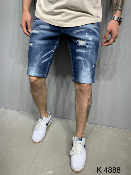 PANTALONI SCURTI SPLASH RUPTI DARKBLUE COD : PSAS39