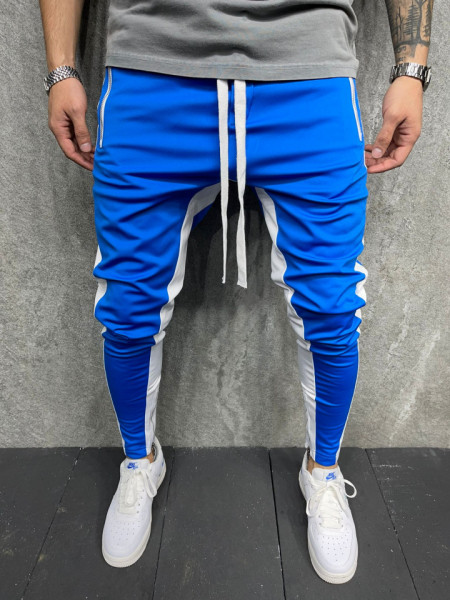 PANTALONI STRIPED ZIPPER BLUE BGAS734(5400)
