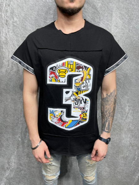 TRICOU LONG MONKEY BLACK TSAS222(1001)