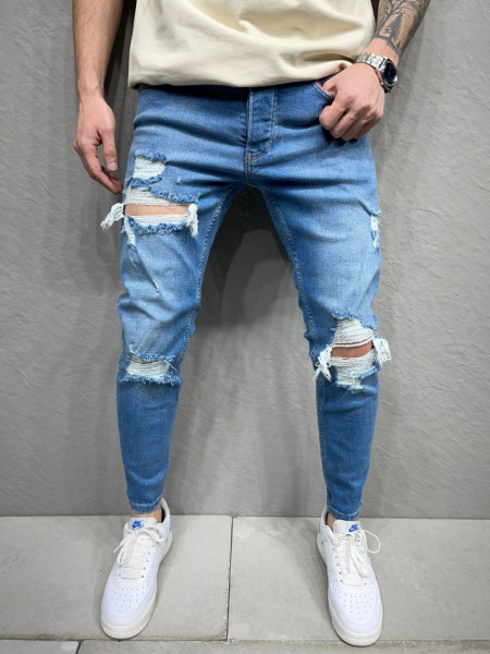 BLUGI DESTROYED SLIM BLUE BGAS797(6834)