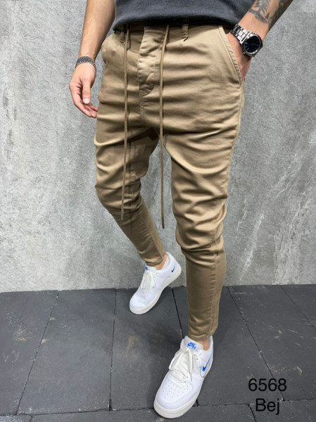 BLUGI SLIM FIT CASUAL SNUR BEIGE BGAS729(6568)