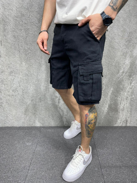 PANTALONI SCURTI BUZUNARE BLACK PSAS61(8054)