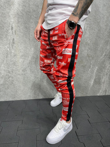 PANTALONI SLIM 2YDM ZIPPER RED COD : BGAS584(2004)