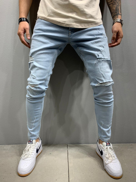BLUGI SLIM FIT RUPTI BLUEWHITE BGAS460(5340)