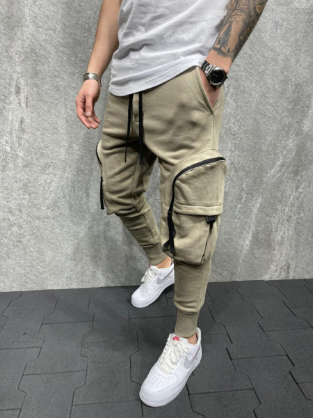 PANTALONI ELASTIC BIG POCKET KHAKI COD : BGAS580(5254)