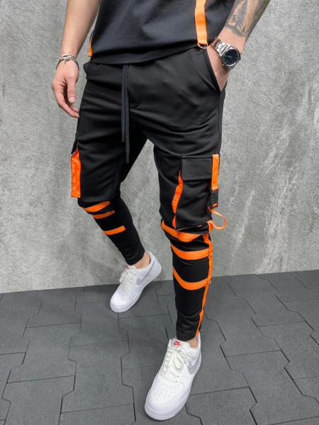 PANTALONI SLIM FIT NEON ORANGE BGAS616(5259)