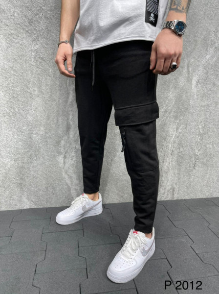 PANTALONI SLIM FIT POCKET BLACK BGAS607(2012)