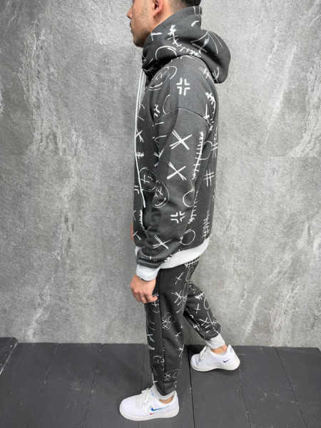 TRENING CRAZY FASHION ANTRACIT TRAS63(2031)