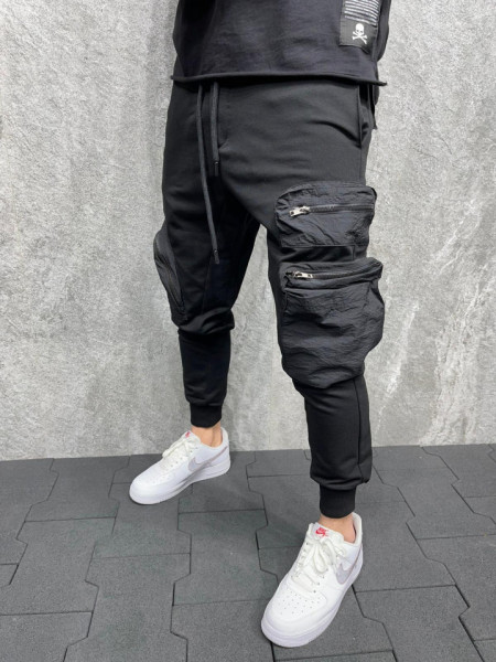 PANTALONI HOINAR POCKET BLACK BGAS599(5257)
