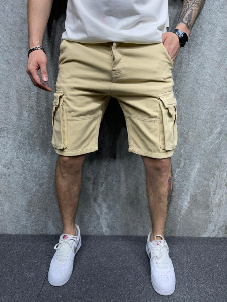 PANTALONI SCURTI BUZUNARE BEIGE PSAS60(8054)