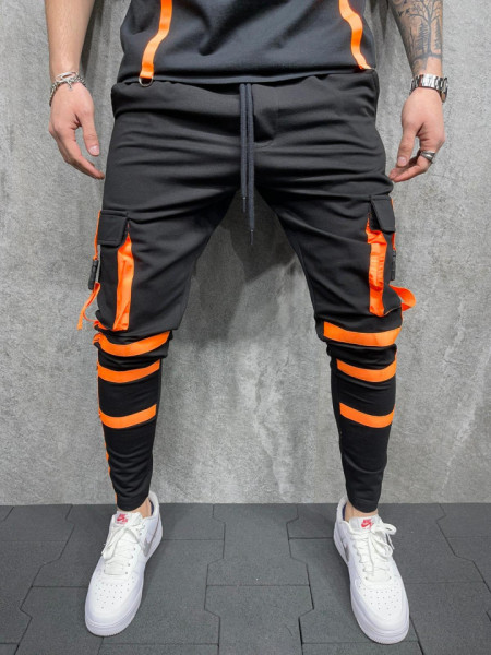 PANTALONI SLIM FIT NEON ORANGE BGAS616(5259)
