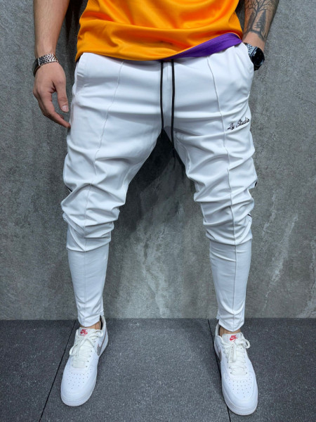 PANTALONI STRIPED PARIS WHITE BGAS646(2027)