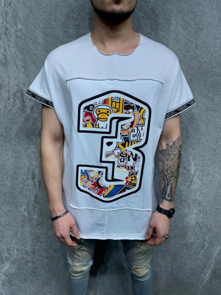 TRICOU LONG MONKEY WHITE TSAS221(1001)