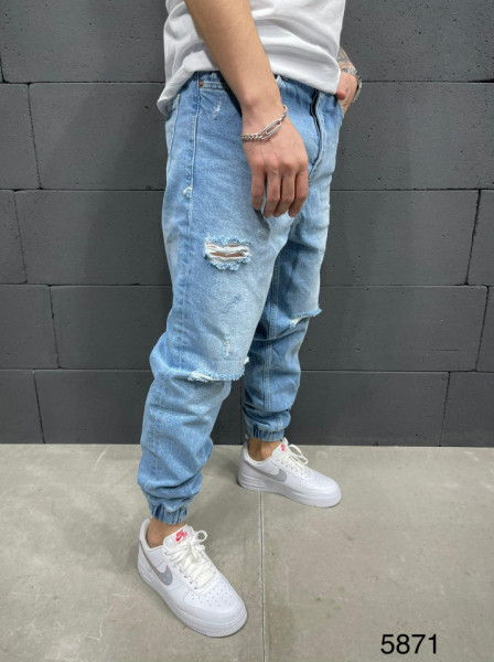 BLUGI SLIM FIT ELASTIC RUPTI BLUE COD : BGAS542(5871)
