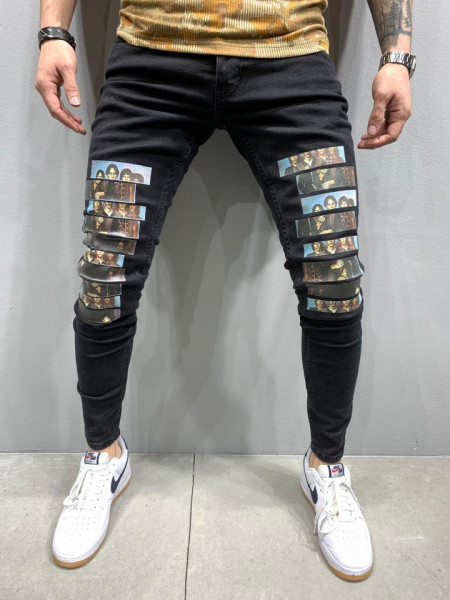 BLUGI SLIM FIT PICTURE BLACK COD : BGAS429