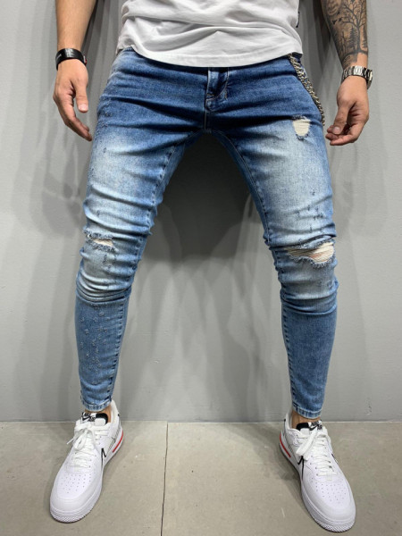 BLUGI SLIM FIT RUPTI MVP BLUEWHITE COD : BGAS486