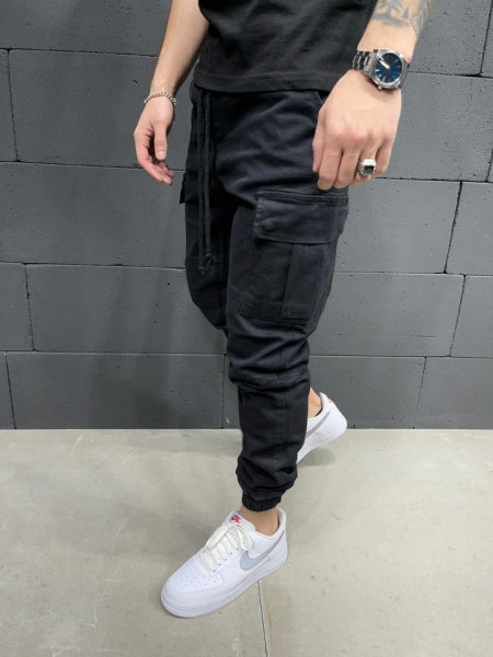 PANTALONI SLIM BUZUNARE BLACK COD : BGAS548(ES8047)