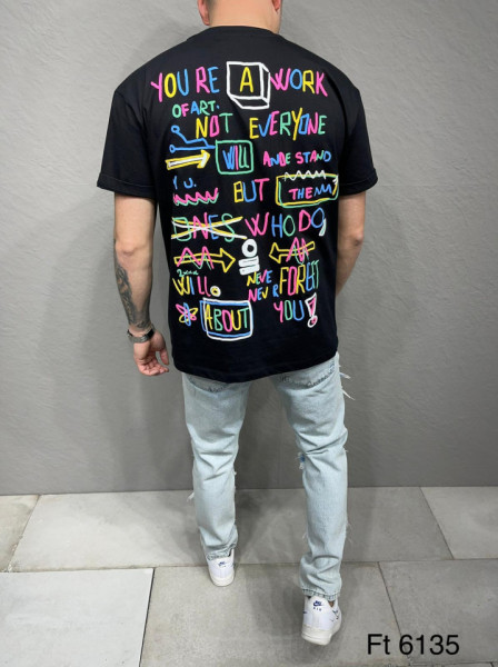 TRICOU WORK OF ART BLACK TSAS278(6135)