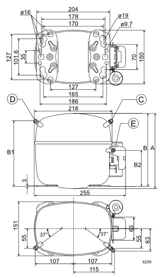 compresor danfoss sc12g