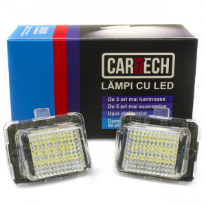 Lampi numar dedicate cu led Mercedes Benz W204 4 usi 