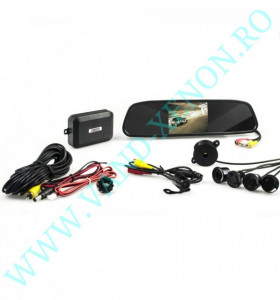 Senzori de parcare cu afisaj in oglinda si camera Cartech SM503