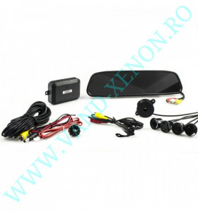 Senzori de parcare cu afisaj in oglinda si camera Cartech SM503