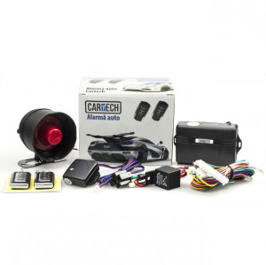 Alarma auto Cartech 2 telecomenzi, modul inchidere centralizata , sirena