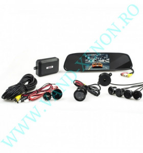 Senzori de parcare cu afisaj in oglinda si camera Cartech SM2831