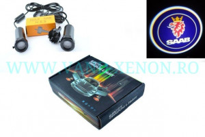 Set proiectoare / Logo montare sub usa 5w Saab