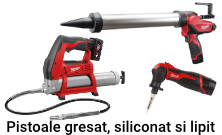 Pistoale gresat, siliconat si lipit