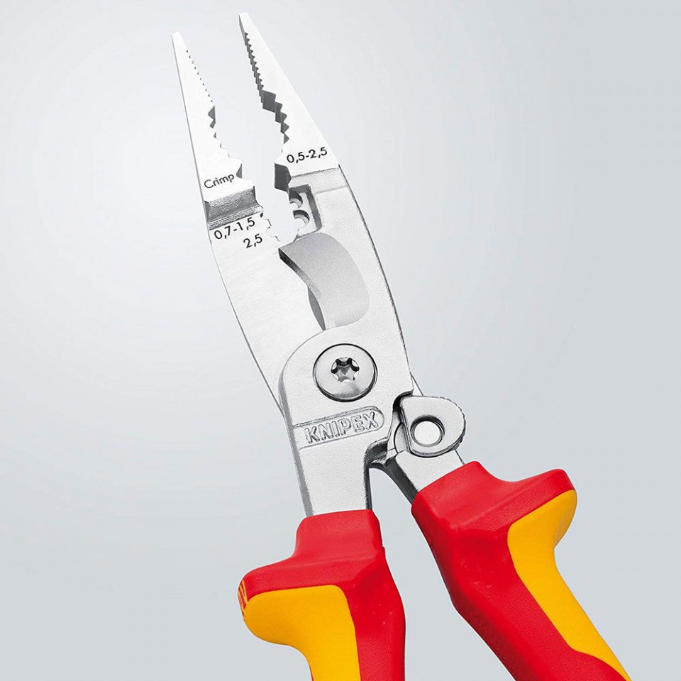 Cleste electrician cu 6 functii, mecanism blocare, izolat 1000 V