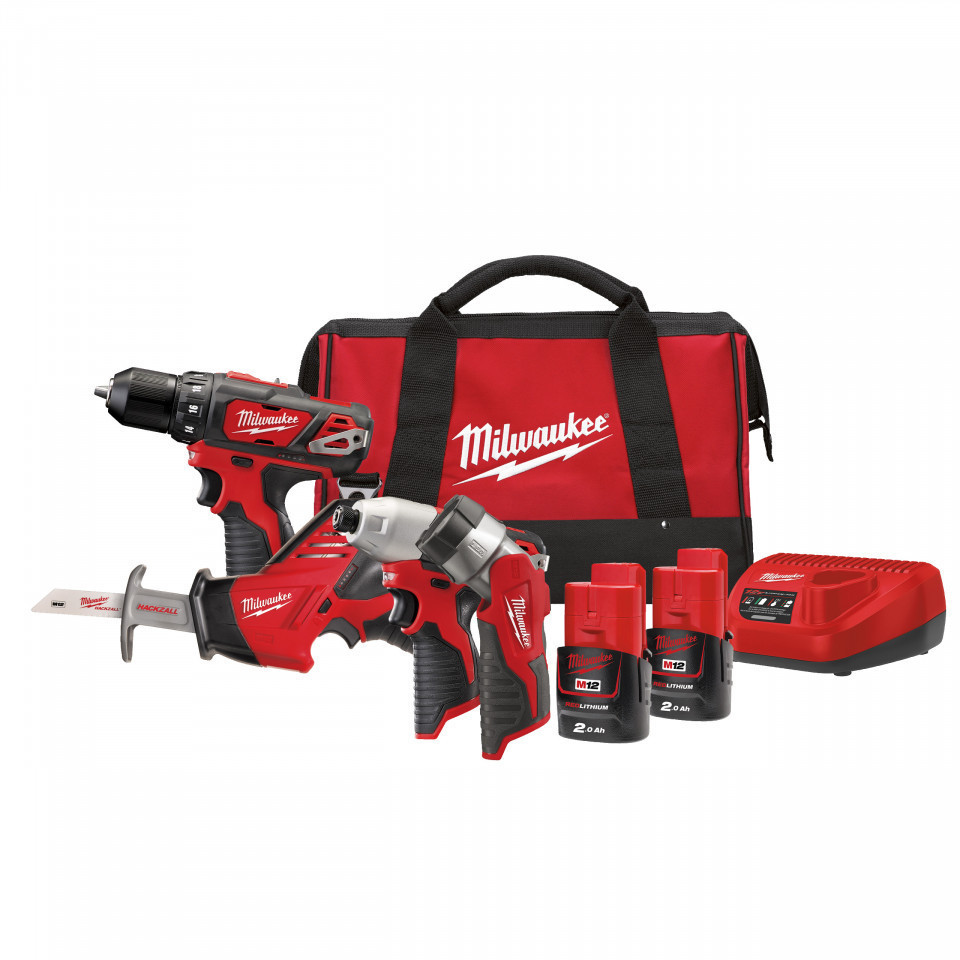 Set Scule Cu Acumulatori Milwaukee M12 BPP4A-202B