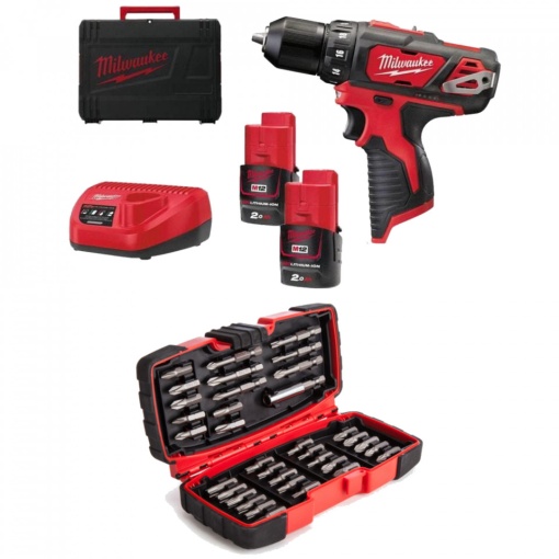 Masina de gaurit si insurubat M12 BDD-202C + set 35 accesorii insurubare
