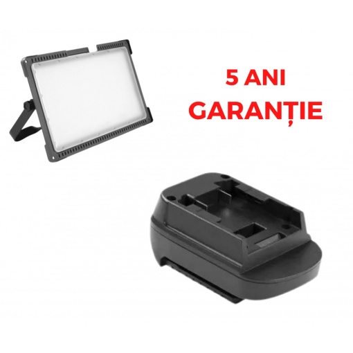 Proiector 9250 lumeni MULTIBATERY L compatibil cu acumulatori 18V Makita, IP20, IK10, rezistent la impact, adaptor inclus