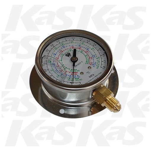 Manometru inox glicerina -conectie axiala -presiune inalta R410A R22, 134A, 404A, 407C WIGAM