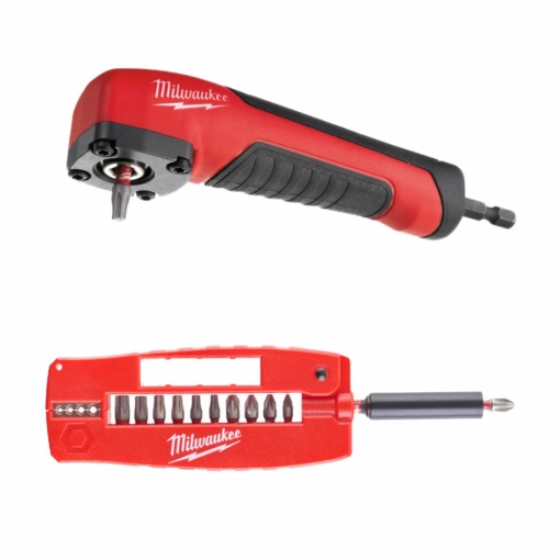 Dezizolator cabluri electrice Ø 0,75 / 1,0 / 1,5 / 2,5 mm² si caseta 12 biti + adaptor la unghi de 90 grade Milwaukee