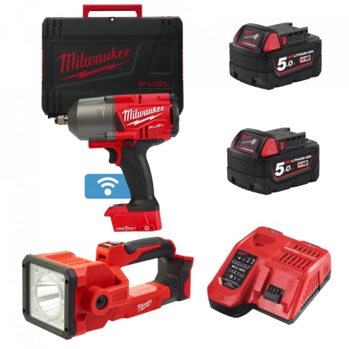 Cheie cu impact 1/2", cuplu 1898 Nm + lanterna 1250 lumeni