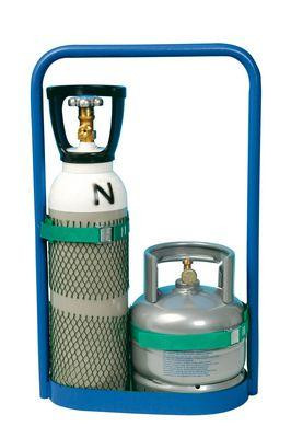 Set butelii reancarcabile oxigen-propan + cadru metalic: 5l oxigen - 2l propan maxi 80 P/B