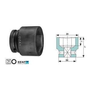 Cap cheie tubulara de torsiune 5/8" 6 laturi, scurt 1 1/4"