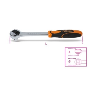 Cheie cu clichet, actionare 1/2' INOX 920/55INOX