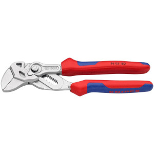 Cleste-Cheie cromat, manere multicomponent, KNIPEX, 1 1/2", 180 mm