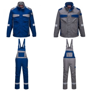 Costum haine de lucru ignifuge 340 gr, jacheta + pantalon cu pieptar