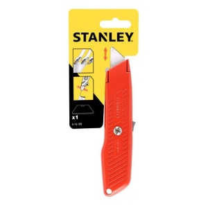 Cutter metalic cu lama retractabila automat Stanley 0-10-189, 155 mm, blister