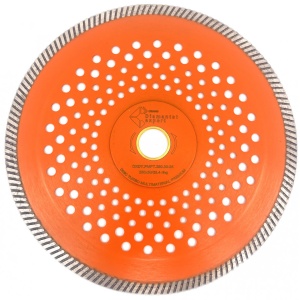 Disc diamantat pentru taiat Granit, Piatra, Beton armat, Materiale dure TURBO Laser 250x30mm (cu inel reductor de 25,4mm) SUPER PREMIUM - DXDY.PMPT.250.30-25