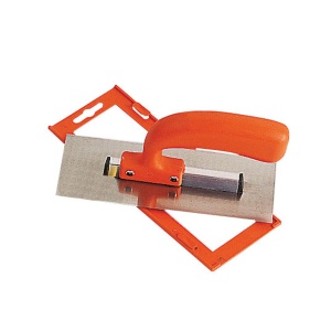 Gletiera INOX, cu montura de aluminiu, tesita fin, maner PVC - 200×80