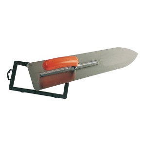 Gletiera INOX, cu montura de aluminiu, varf tip focos, maner tip banana - 450×120 (90)