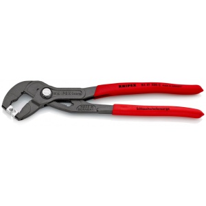 KNIPEX 85 51 250 C Cleşte pentru coliere cu clic pentru clești de prindere cu declic acoperit cu material plastic aderent bonderizat în culoarea gri 250 mm